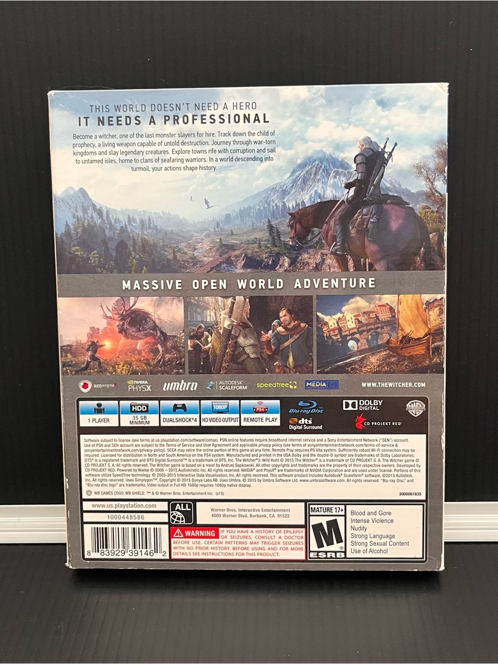 The Witcher 3: Wild Hunt (2015) PlayStation (PS4) Complete & TESTED! - Picture 2 of 10